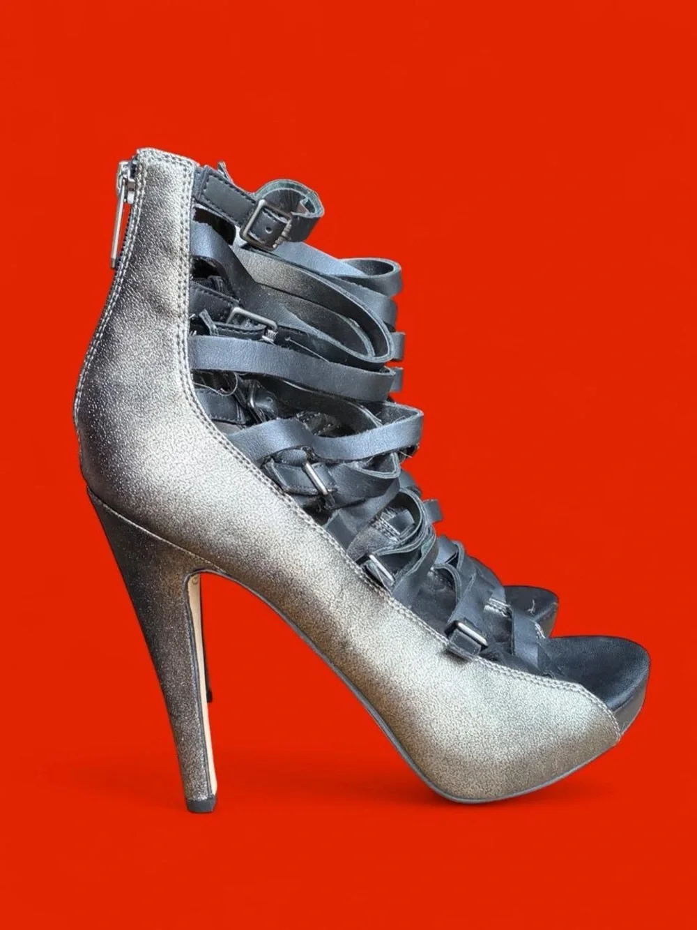Sam Edelman Strappy Cage Heels – Size 7.5 ✨ Bold Gladiator Style Stilettos